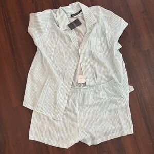 Ralph Lauren Light Blue Striped Pajama set